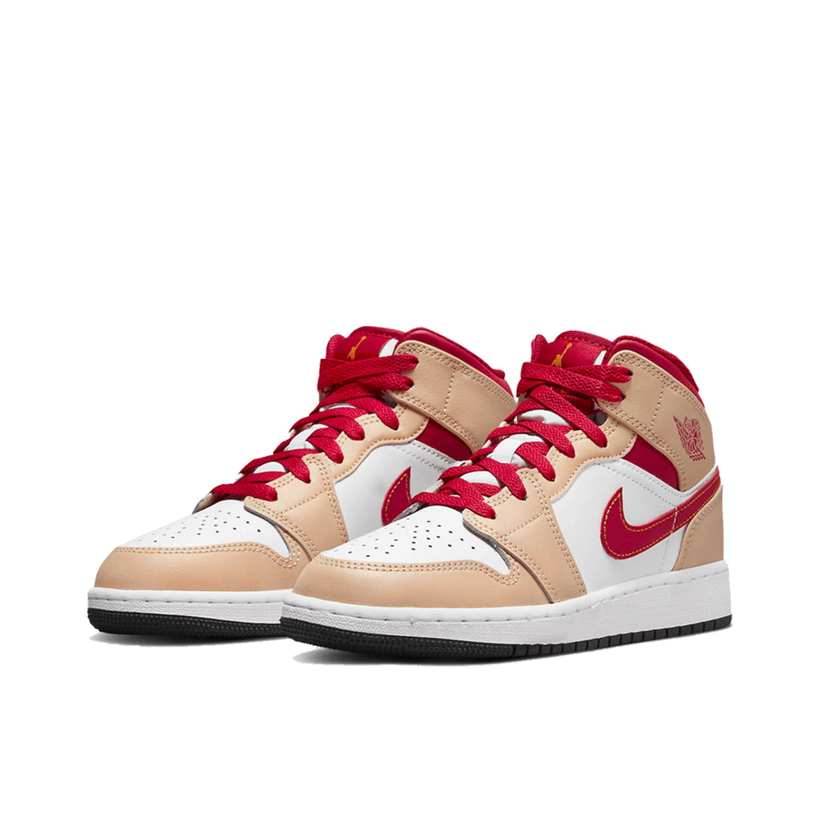 Air Jordan 1 Mid Light Cardinal Curry (GS)