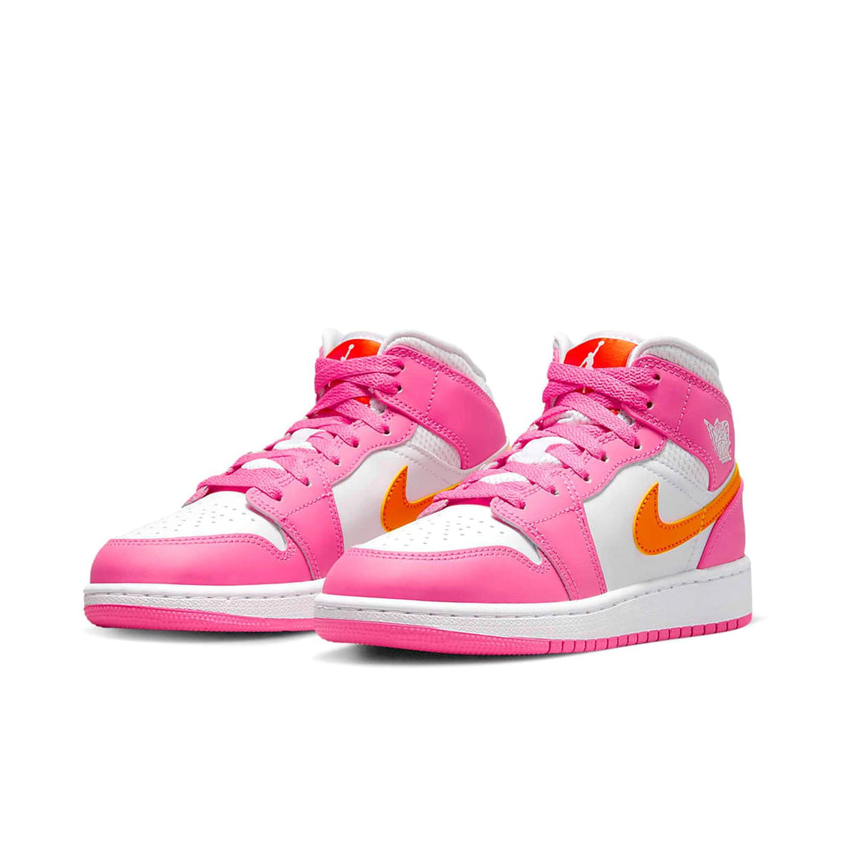 Air Jordan 1 Mid Pinksicle Safety Orange (GS)