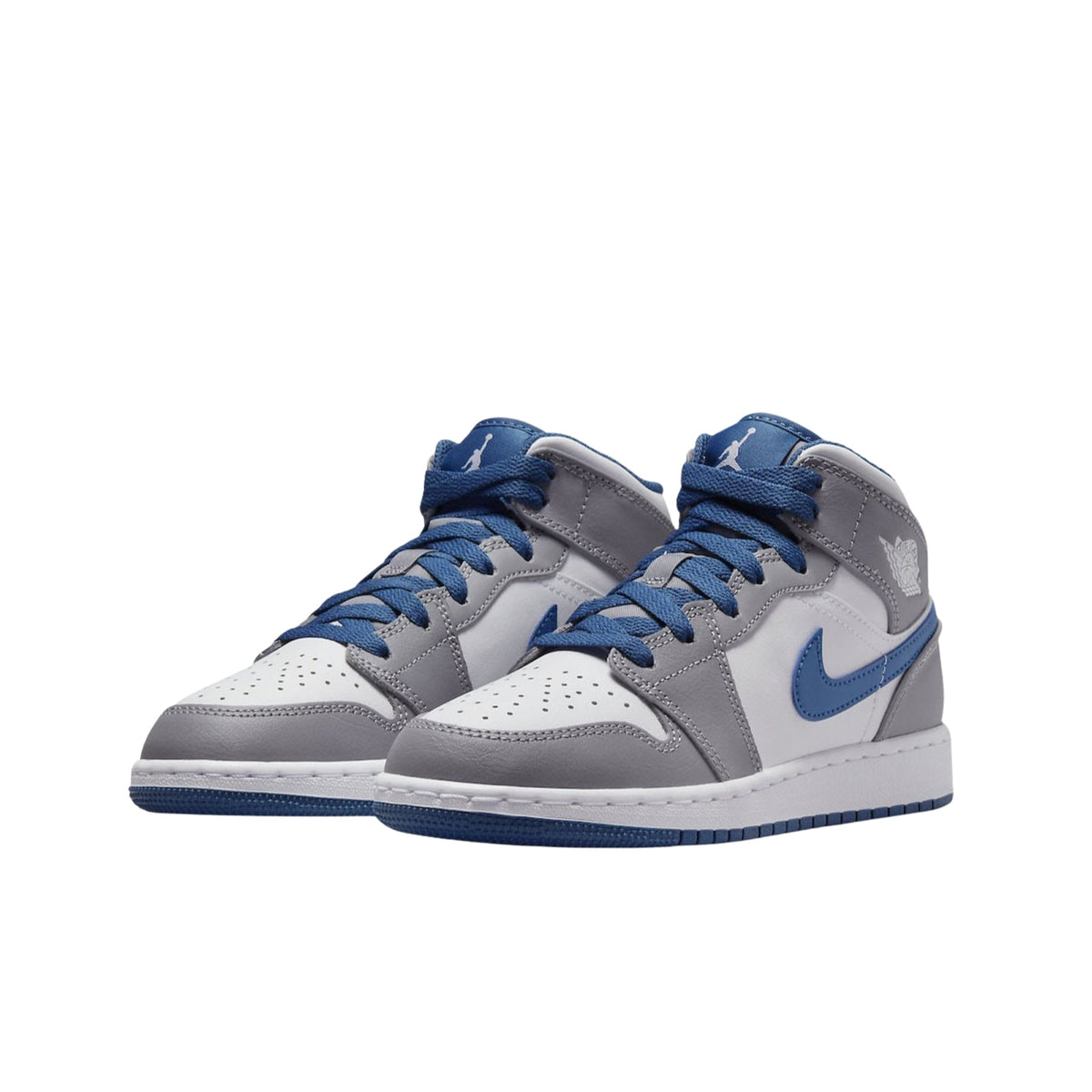 Air Jordan 1 Mid True Blue Cement (GS)