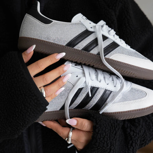 Adidas Samba OG Rhinestone Crystal White Silver