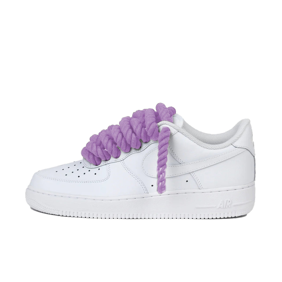 Nike Air Force 1 Low Rope Laces Lila Purple Custom