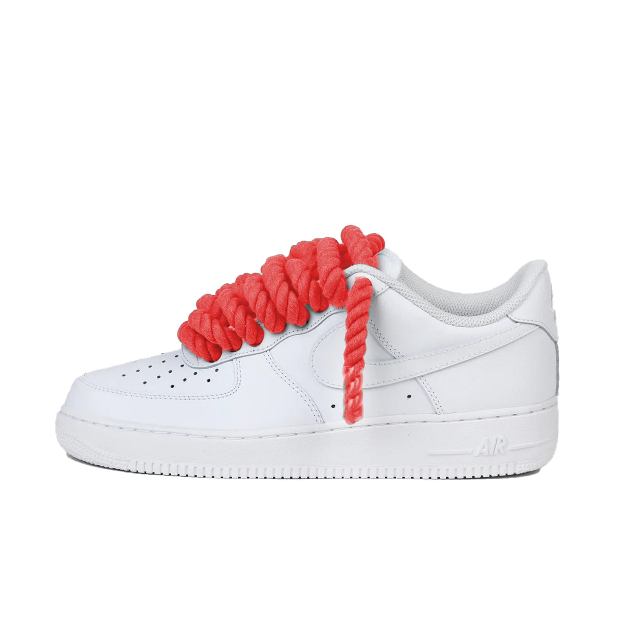 Nike Air Force 1 Low Rope Laces Red Custom