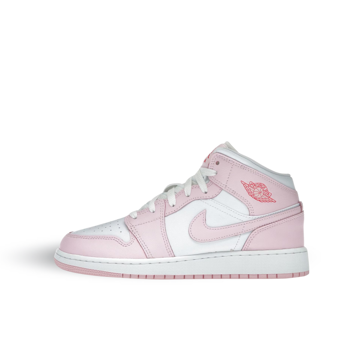 Air Jordan 1 Mid Pink Foam Fire Red