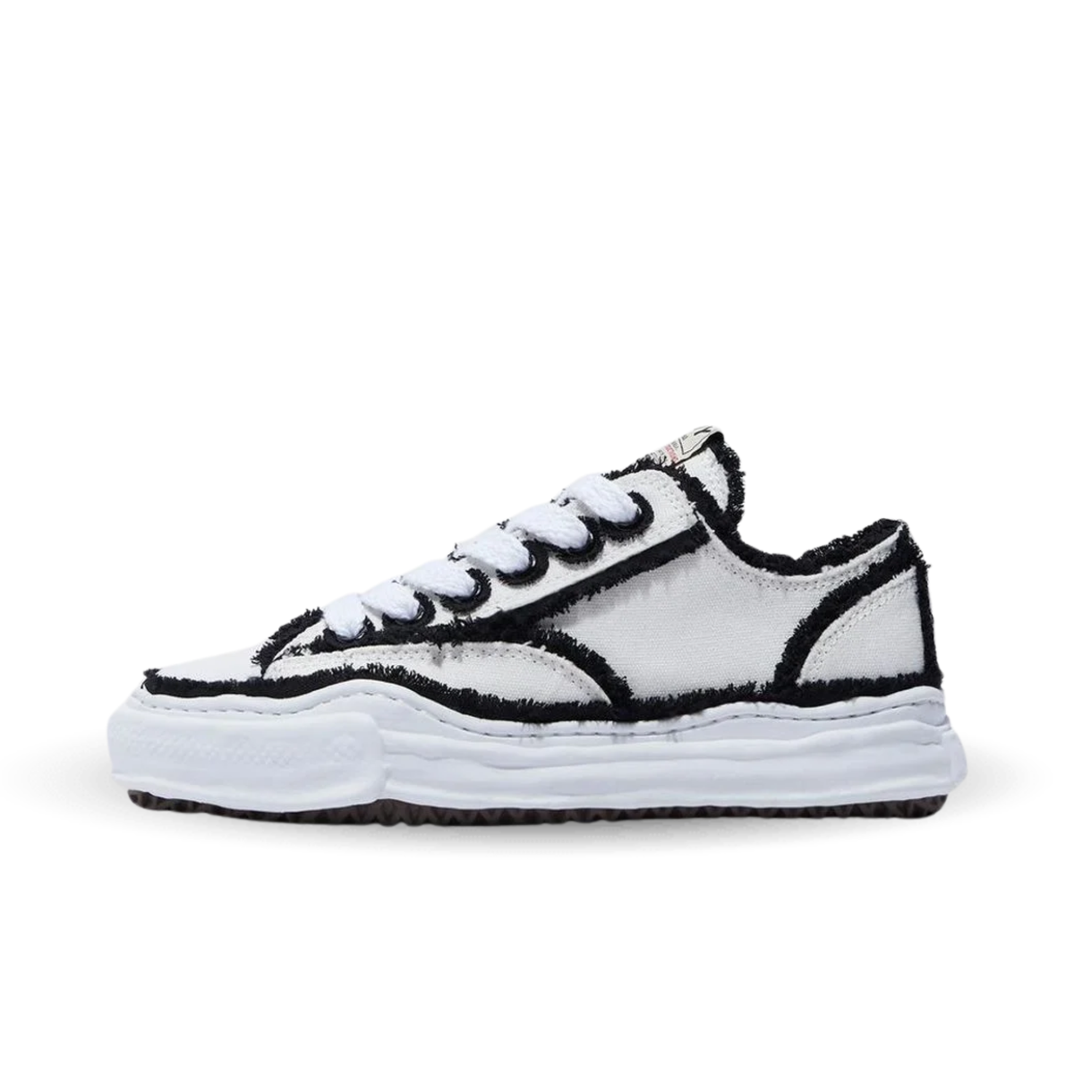Maison Mihara Yasuhiro Peterson OG Sole Canvas Low Frayed White Black