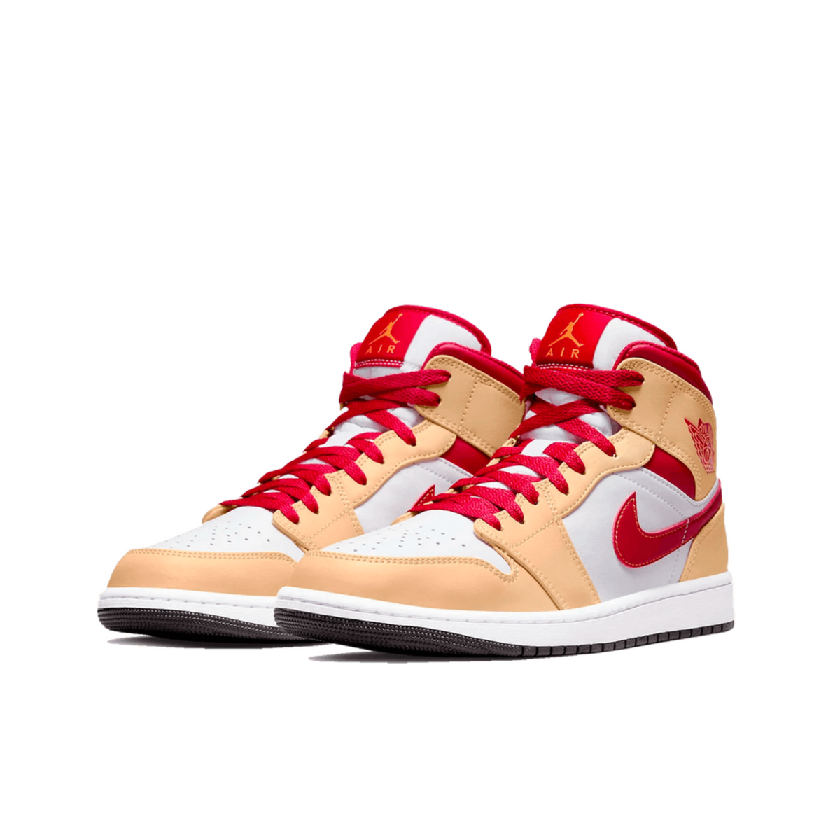 Air Jordan 1 Mid Beige White Red